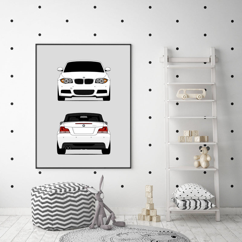 BMW 1 Series 135i Convertible E88 (2007-2013) (Front and Rear) Poster