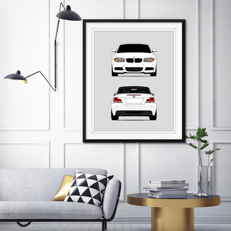 BMW 1 Series 135i Convertible E88 (2007-2013) (Front and Rear) Poster