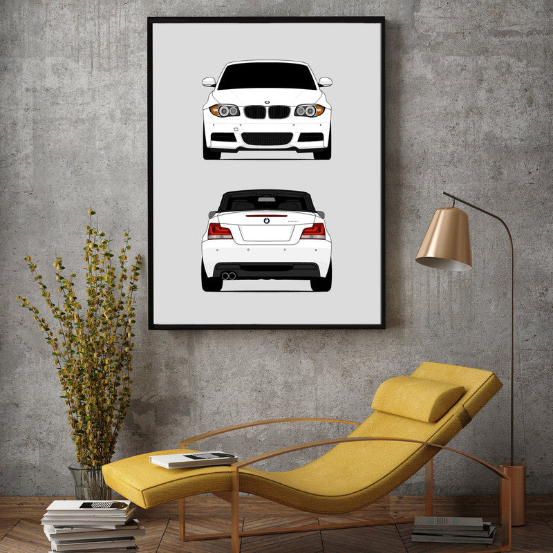 BMW 1 Series 135i Convertible E88 (2007-2013) (Front and Rear) Poster