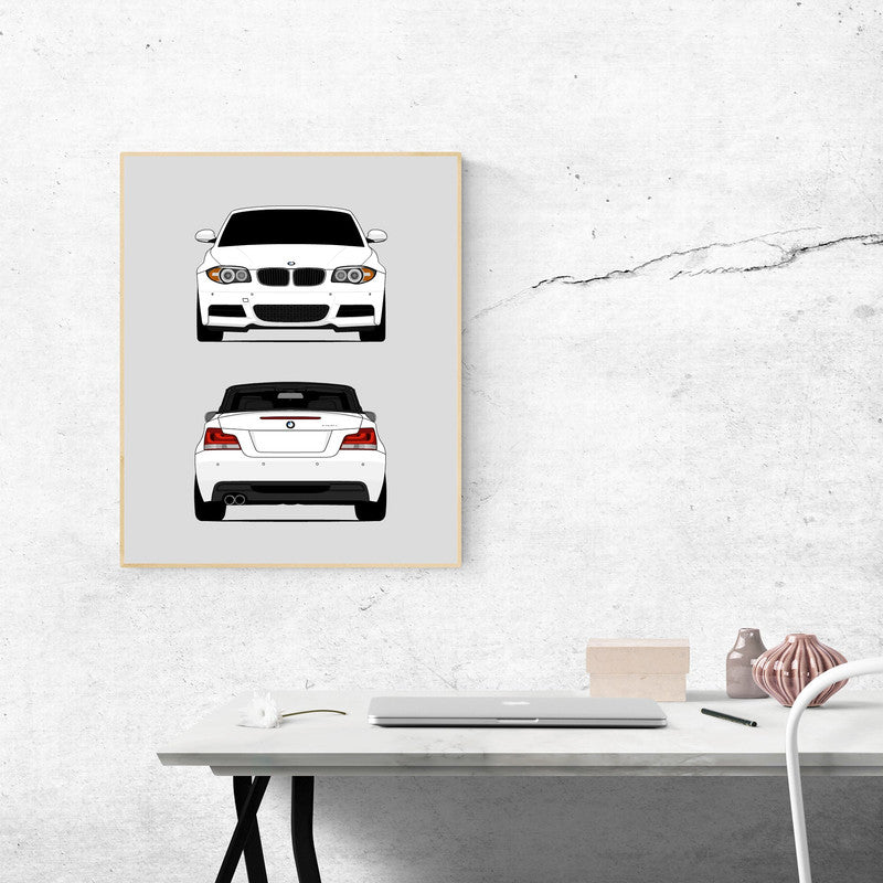 BMW 1 Series 135i Convertible E88 (2007-2013) (Front and Rear) Poster