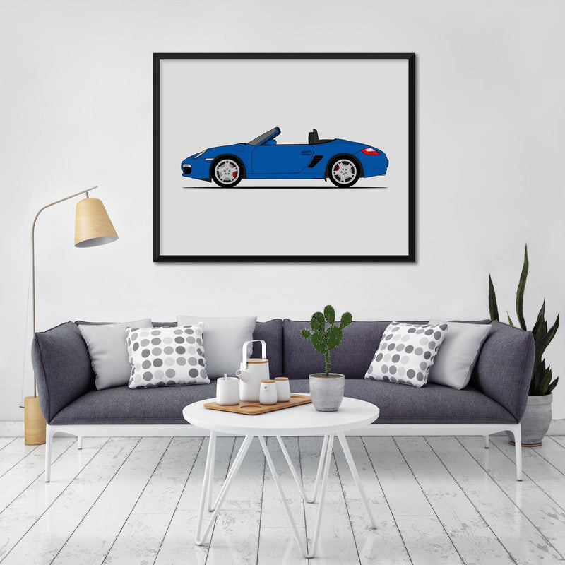 Porsche Boxster 987 (2004-2008) (Side Profile) Poster