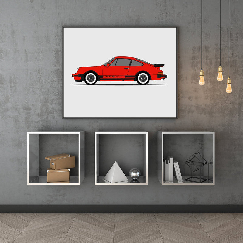 Porsche 911 Turbo (1975-1984) 930 (Side Profile) Poster