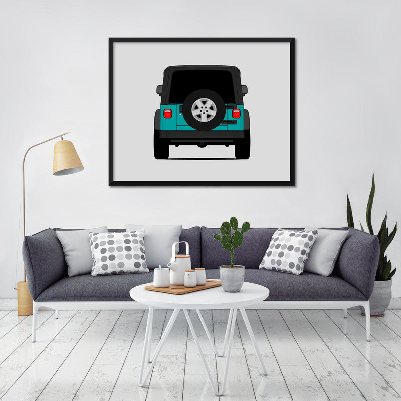Jeep Wrangler TJ (1997-2006) 2nd Generation (Rear) Poster