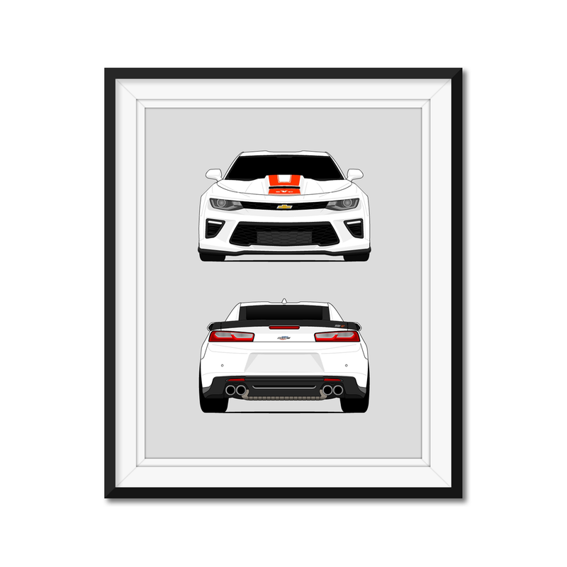Chevy Camaro Yenko (2016-2018) Gen 6 (Front and Rear) Poster
