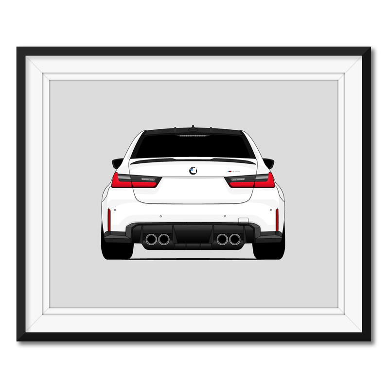 BMW M3 G80 (2021-Present) (Rear) Poster