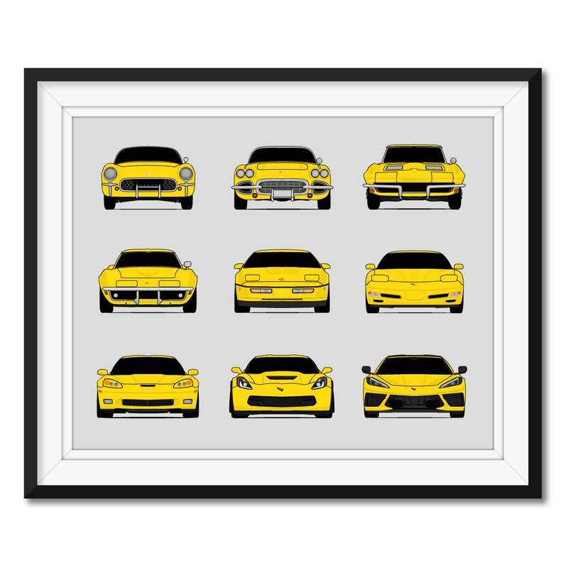 Chevy Corvette Generations (Landscape)