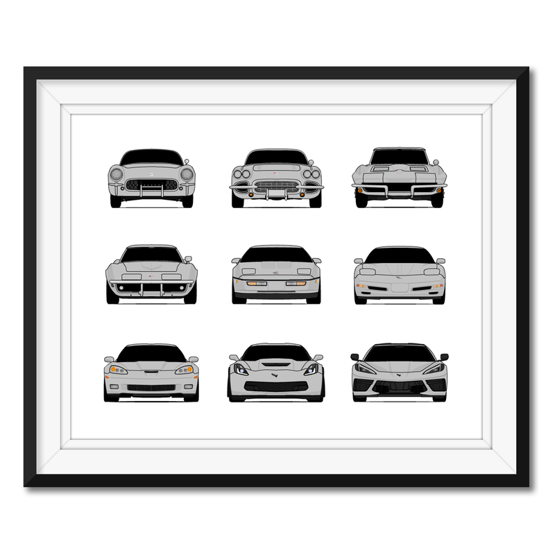 Chevy Corvette Generations (Landscape)
