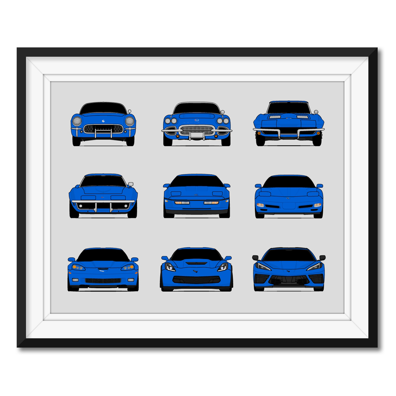 Chevy Corvette Generations (Landscape)