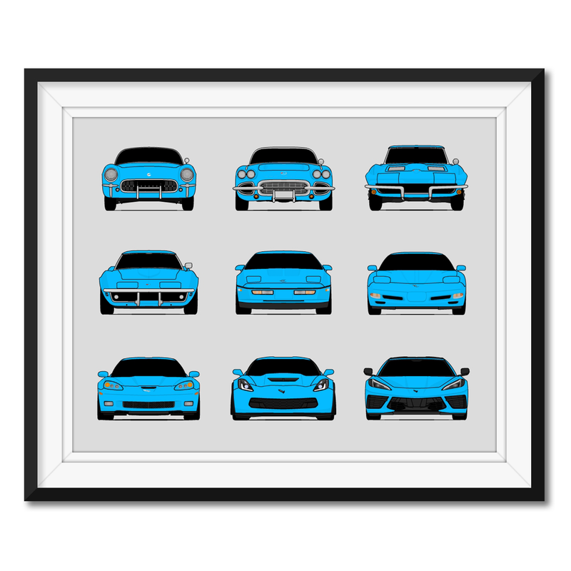 Chevy Corvette Generations (Landscape)