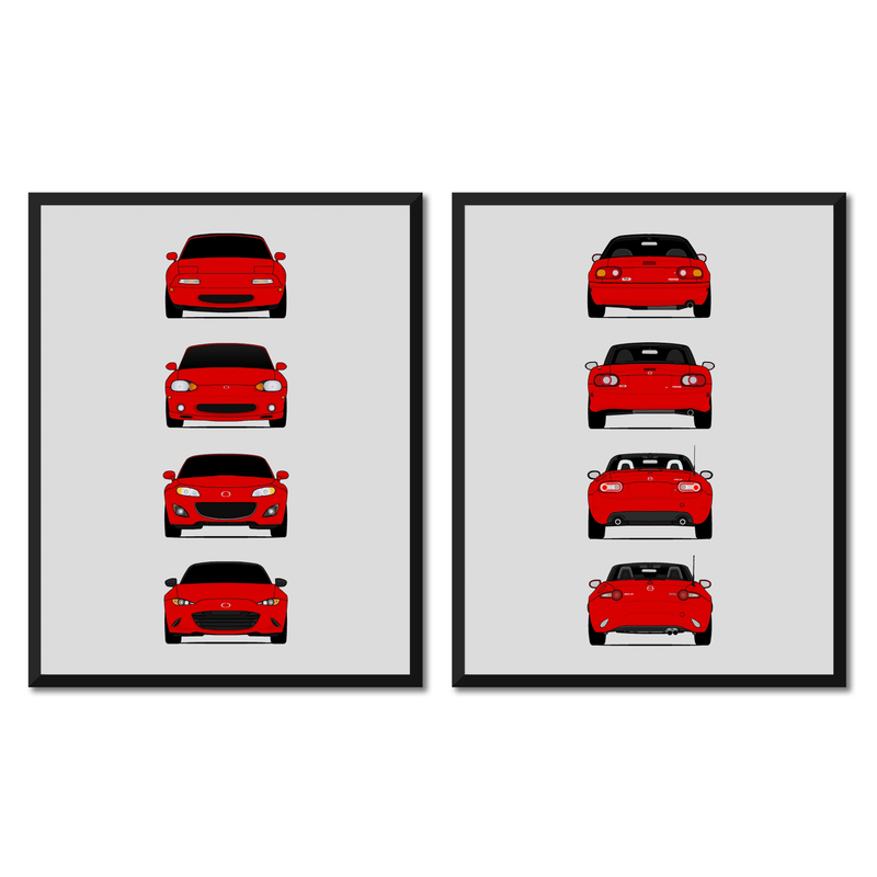 Mazda Miata Generations Front and Rear Set