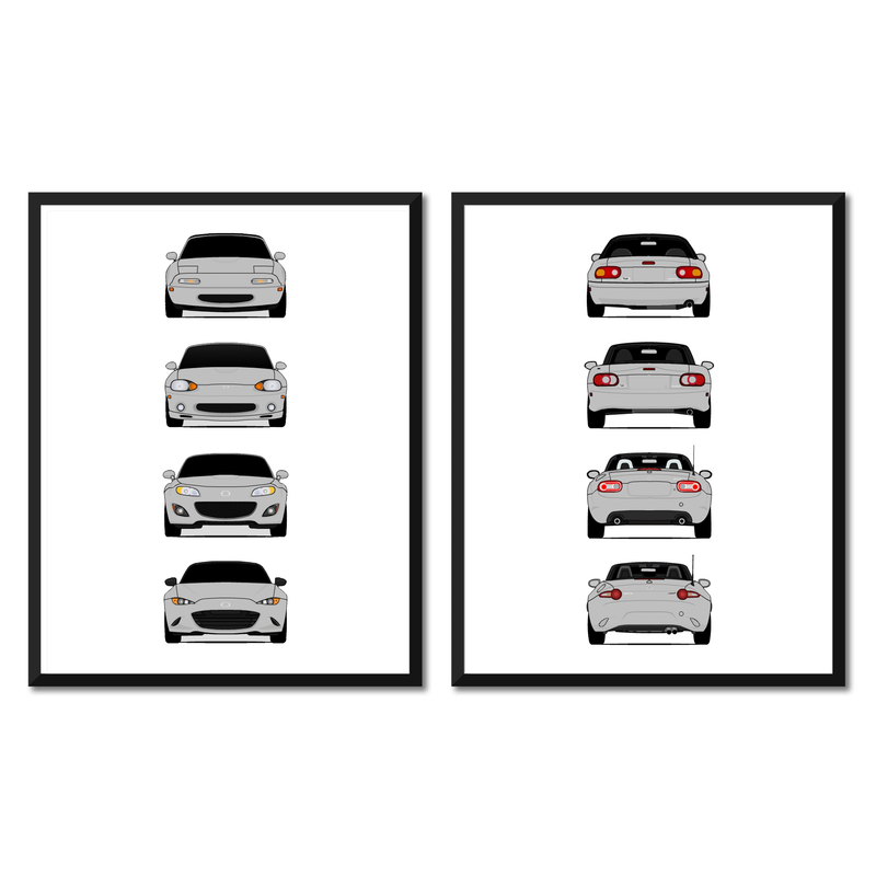 Mazda Miata Generations Front and Rear Set