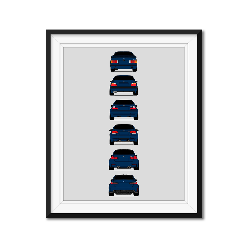 BMW M3 Generations (Rear) (More Color Combinations)