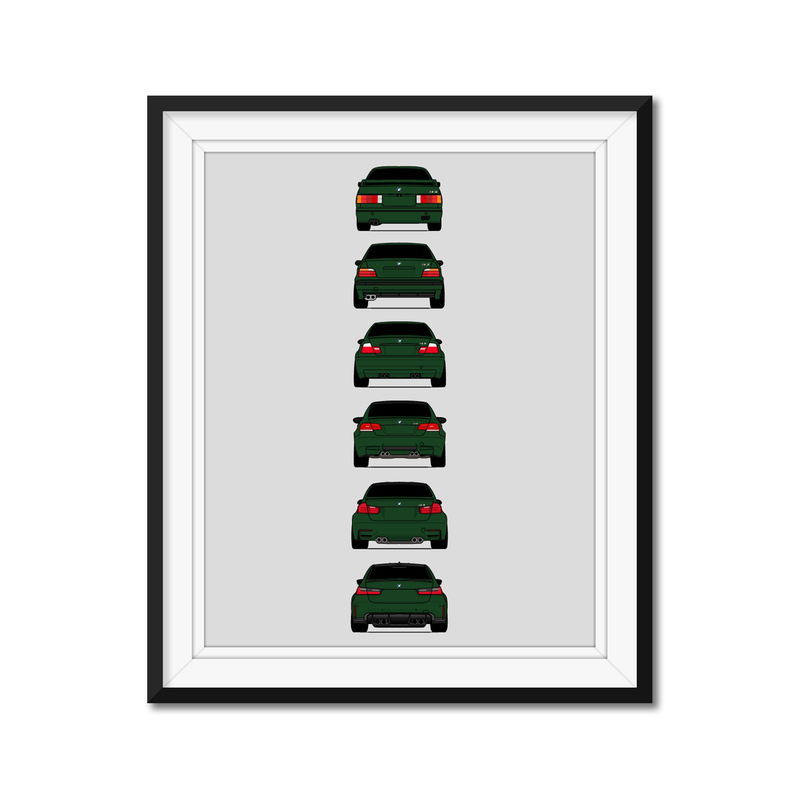 BMW M3 Generations (Rear) (More Color Combinations)