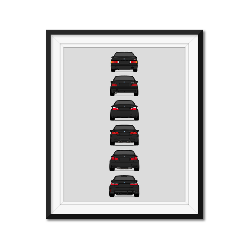 BMW M3 Generations (Rear) (More Color Combinations)