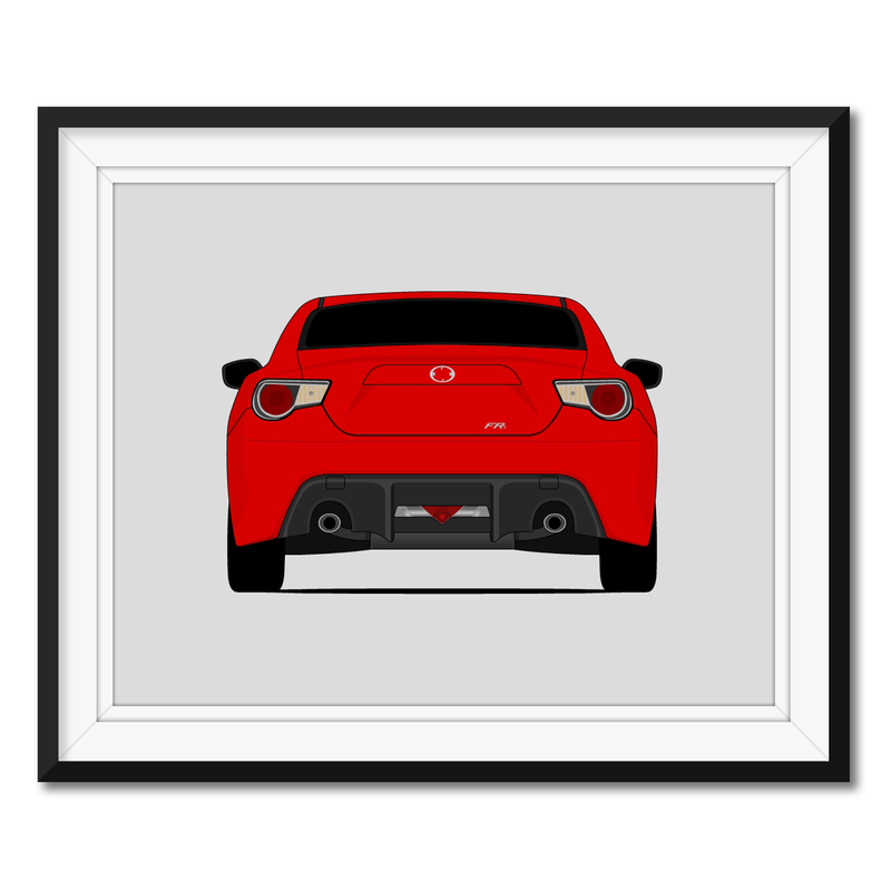 Scion FR-S (2012-2016) (Rear) (FT86) Poster