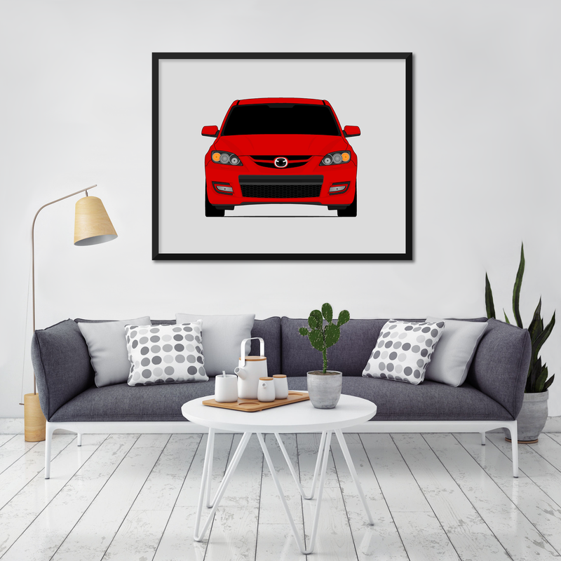 Mazda Mazdaspeed3 BK (2007-2009) 1st Generation (Mazda 3) Poster
