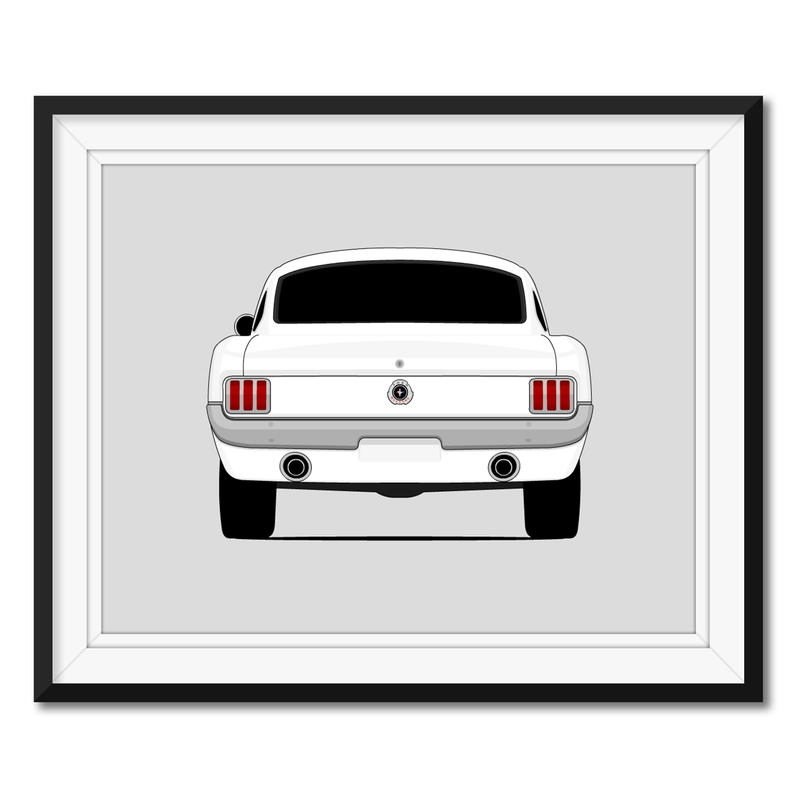 Ford Mustang GT (1964-1966) (Rear) Poster