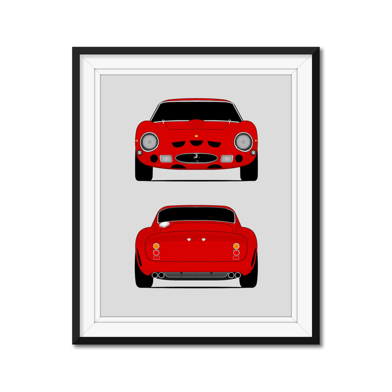 Ferrari 250 GTO (1962-1964) (Front and Rear) Poster