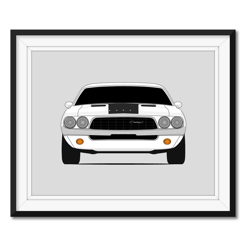 Dodge Challenger (1973-1974) Gen 1 (Hood Stripe) Poster