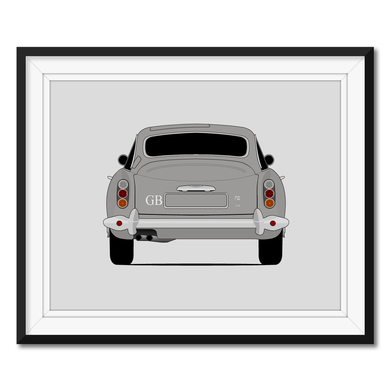 Aston Martin DB5 (1963-1965) (Rear) Poster