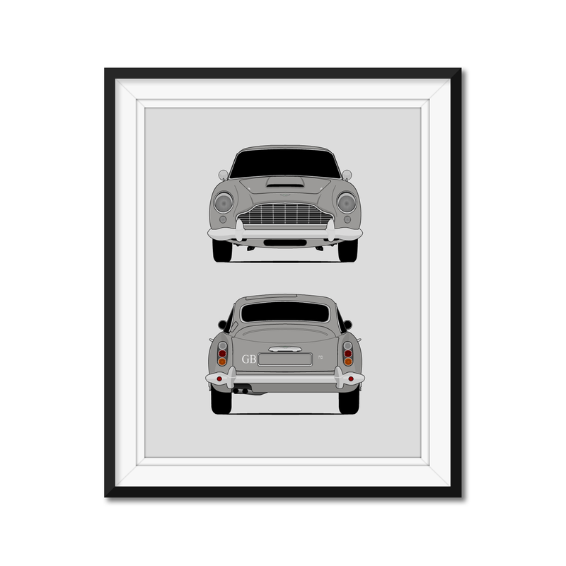 Aston Martin DB5 (1963-1965) (Front and Rear) Poster