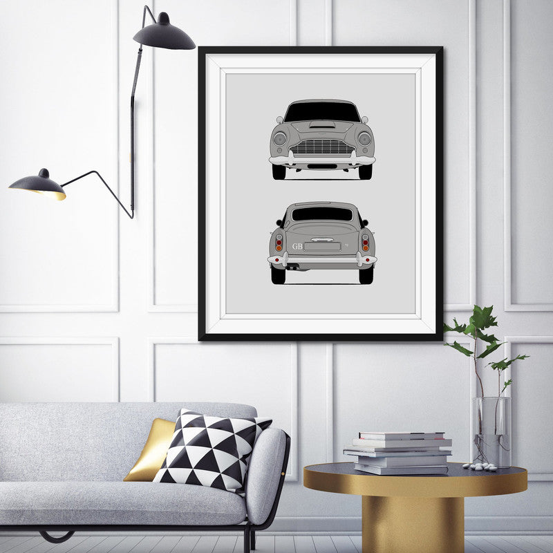 Aston Martin DB5 (1963-1965) (Front and Rear) Poster