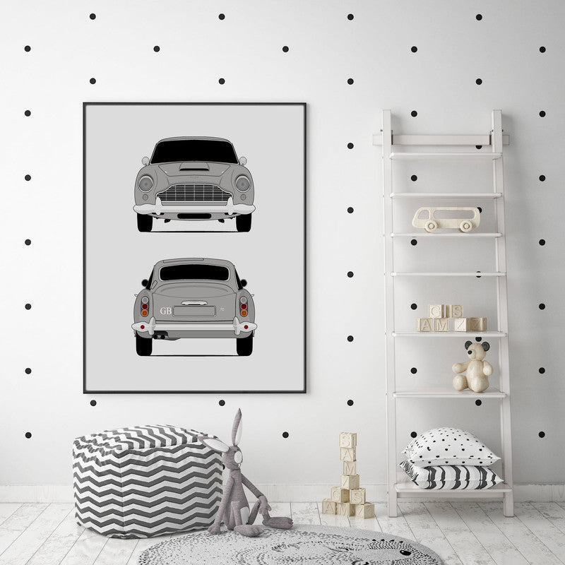 Aston Martin DB5 (1963-1965) (Front and Rear) Poster
