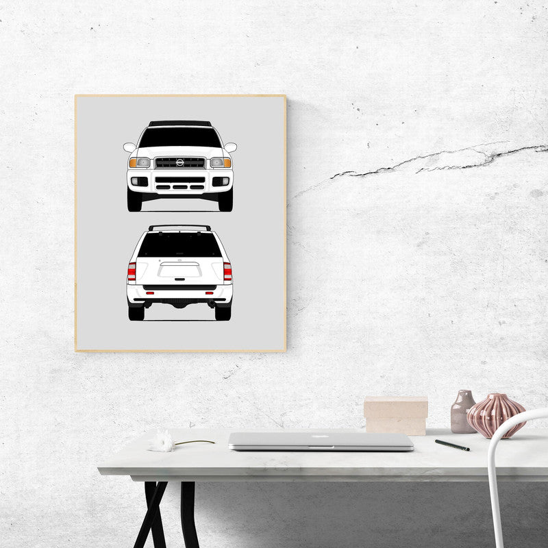 Nissan Pathfinder R50 (1999-2004) (Front and Rear) Poster
