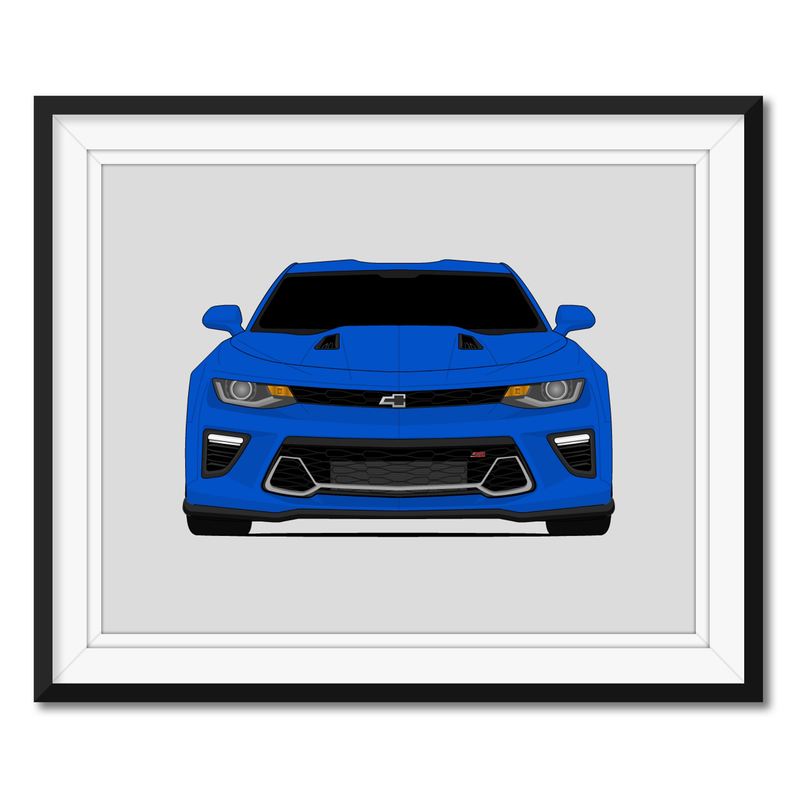 Chevy Camaro SS (2016-2018) Gen 6 Poster