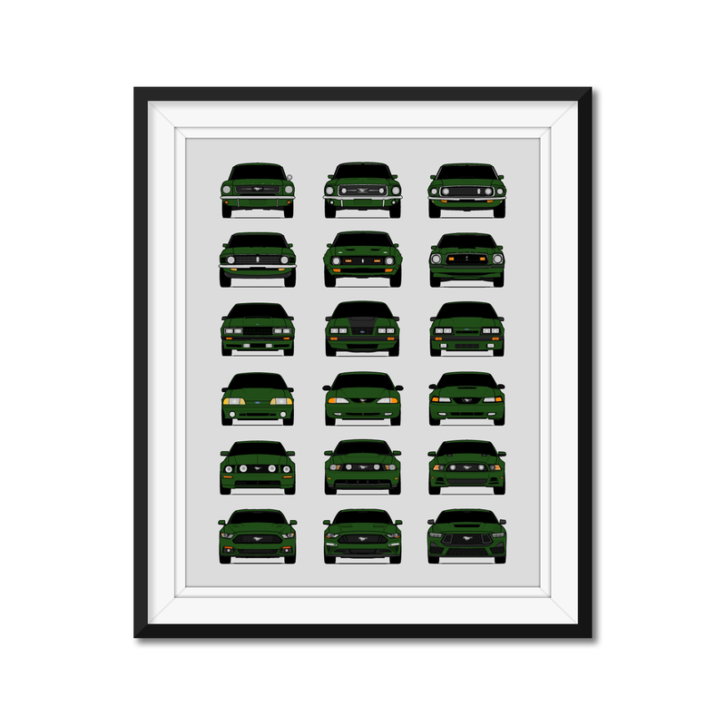 Ford Mustang Generations (More Color Combinations)