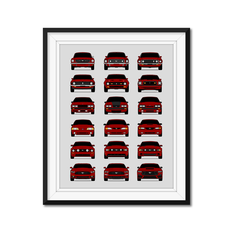 Ford Mustang Generations (More Color Combinations)