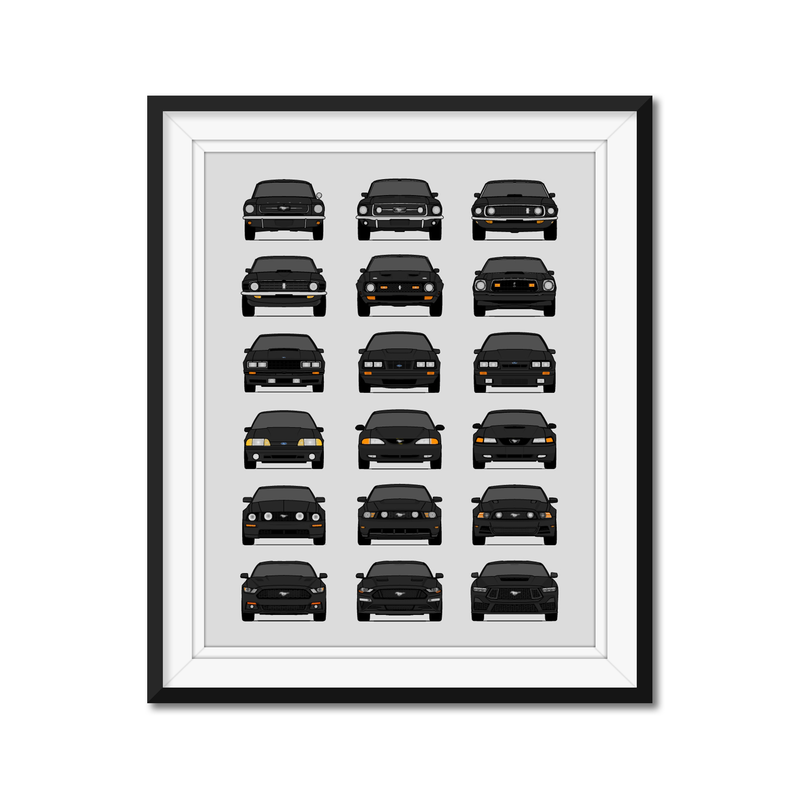 Ford Mustang Generations (More Color Combinations)
