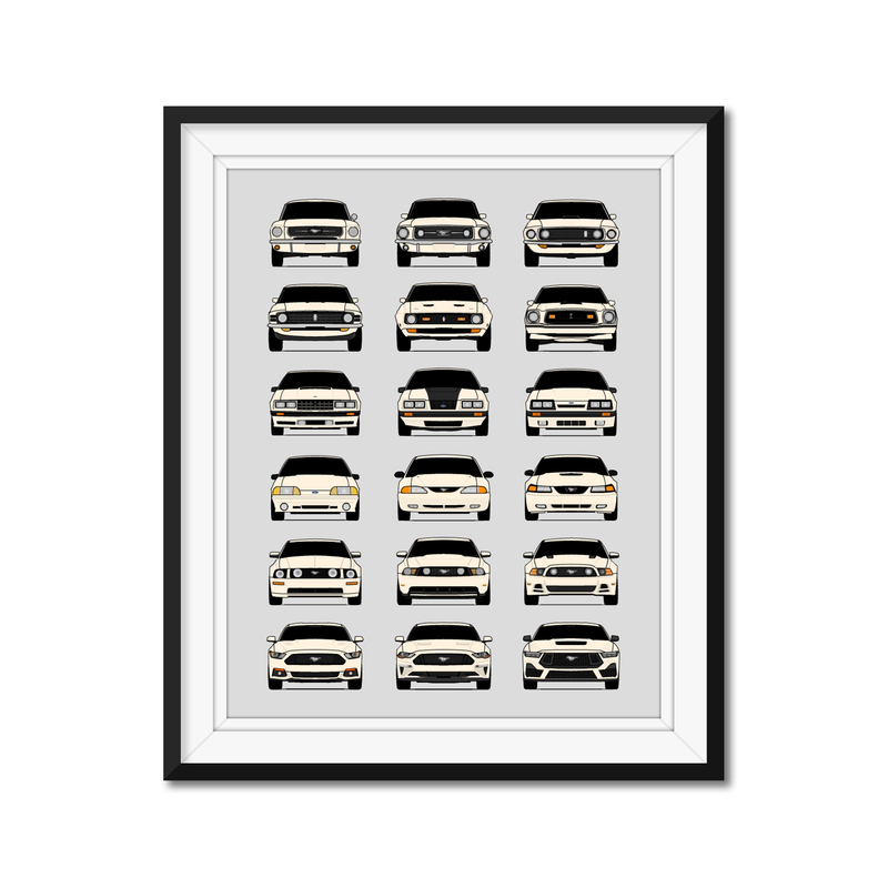 Ford Mustang Generations (More Color Combinations)
