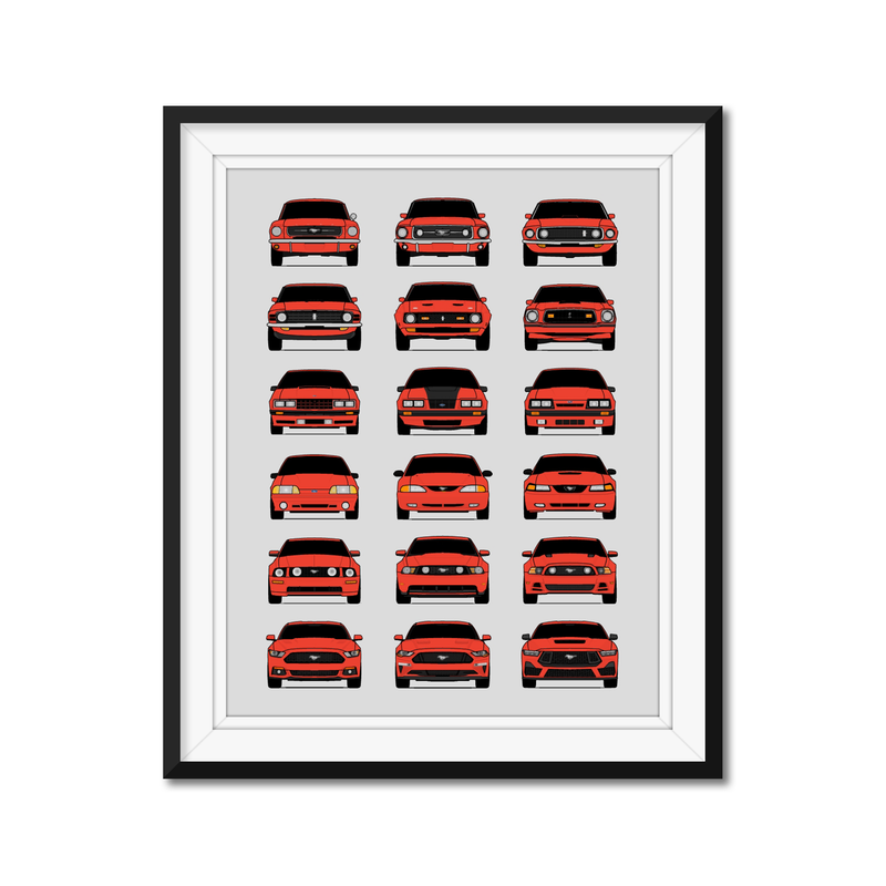 Ford Mustang Generations (More Color Combinations)