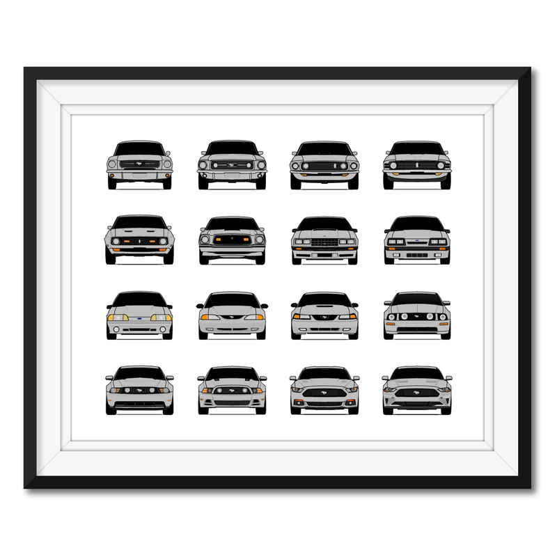 Ford Mustang Generations (Landscape)