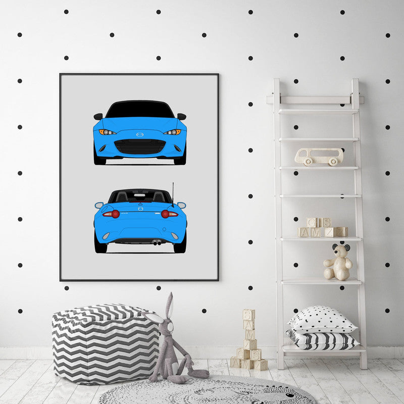 Mazda Miata MX-5 ND (2015-Present) (Front and Rear) Poster