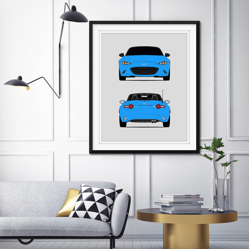 Mazda Miata MX-5 ND (2015-Present) (Front and Rear) Poster
