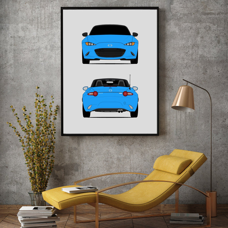 Mazda Miata MX-5 ND (2015-Present) (Front and Rear) Poster