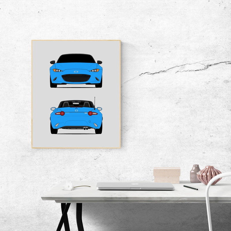 Mazda Miata MX-5 ND (2015-Present) (Front and Rear) Poster