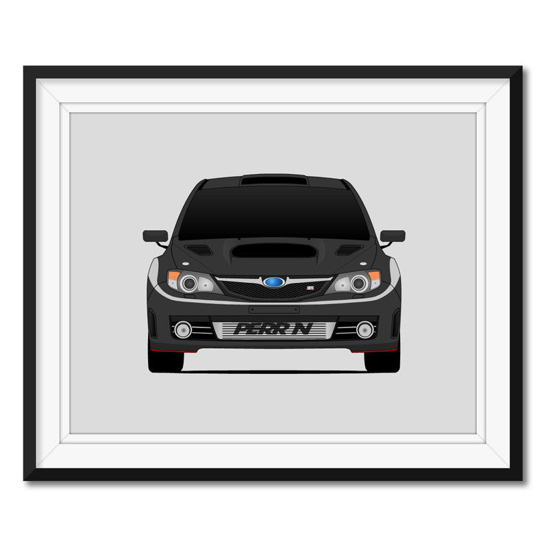 Subaru STI G3 (2008-2010) from Fast & Furious Movie Inspired Poster Print Wall Art Decor Handmade driven by Brian O&