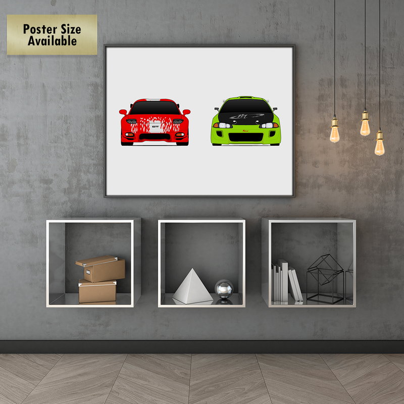 Mazda RX-7 and Mitsubishi Eclipse from the Fast and the Furious