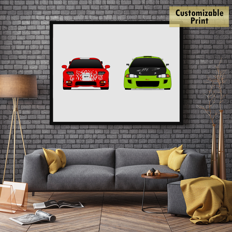 Mazda RX-7 and Mitsubishi Eclipse from the Fast and the Furious