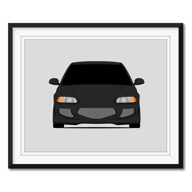 Honda Civic Si EJ1 (1991-1995) Gen 5 from the Fast and the Furious Poster
