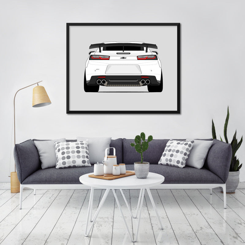Chevy Camaro ZL1 1LE (2017-2019) Gen 6 (Rear) Poster