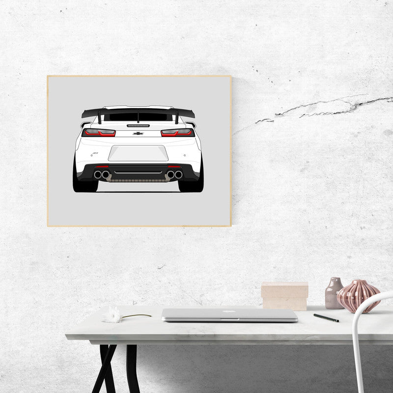 Chevy Camaro ZL1 1LE (2017-2019) Gen 6 (Rear) Poster