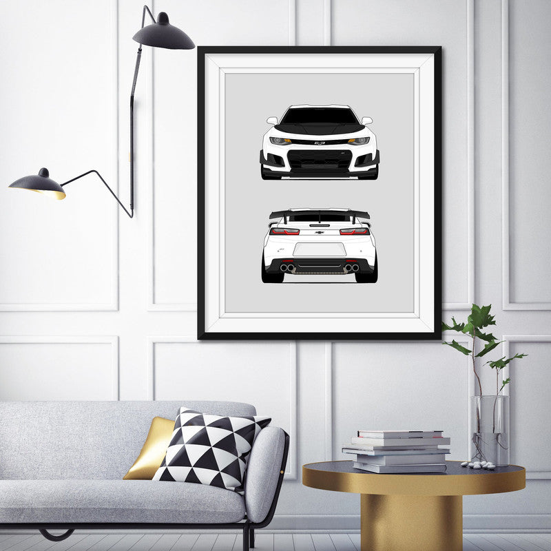 Chevy Camaro ZL1 1LE (2017-2019) Gen 6 (Front and Rear) Poster