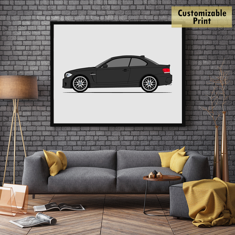 BMW 1M E82 Coupe (2011-2012) (Side Profile) Poster