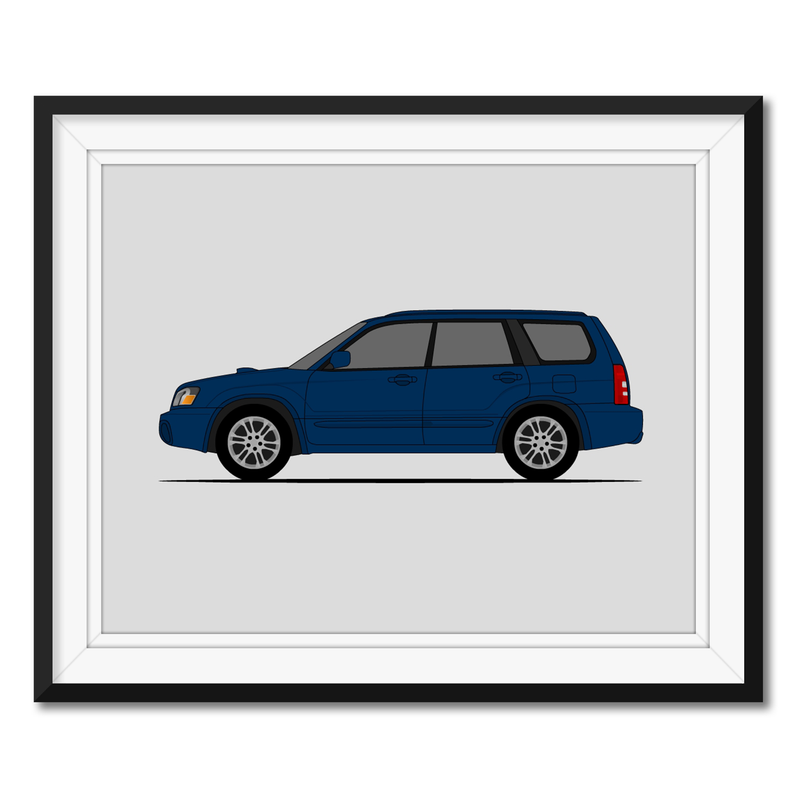 Subaru Forester XT SG5 (2002-2008) (Side Profile) Poster