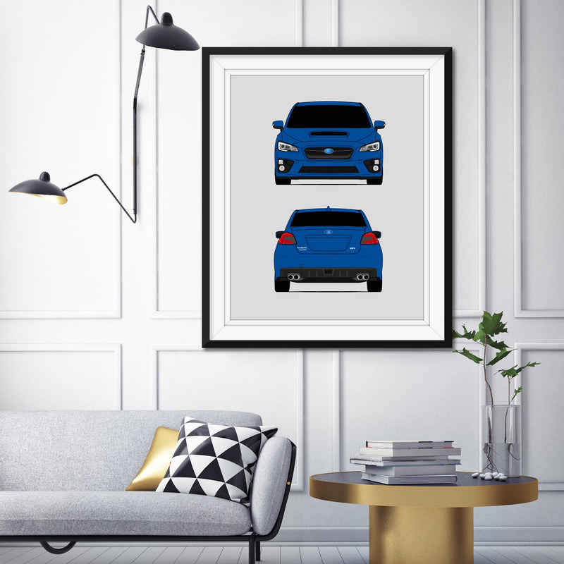 Subaru WRX G4 (2015-2017) (Front and Rear) 4th Generation Poster