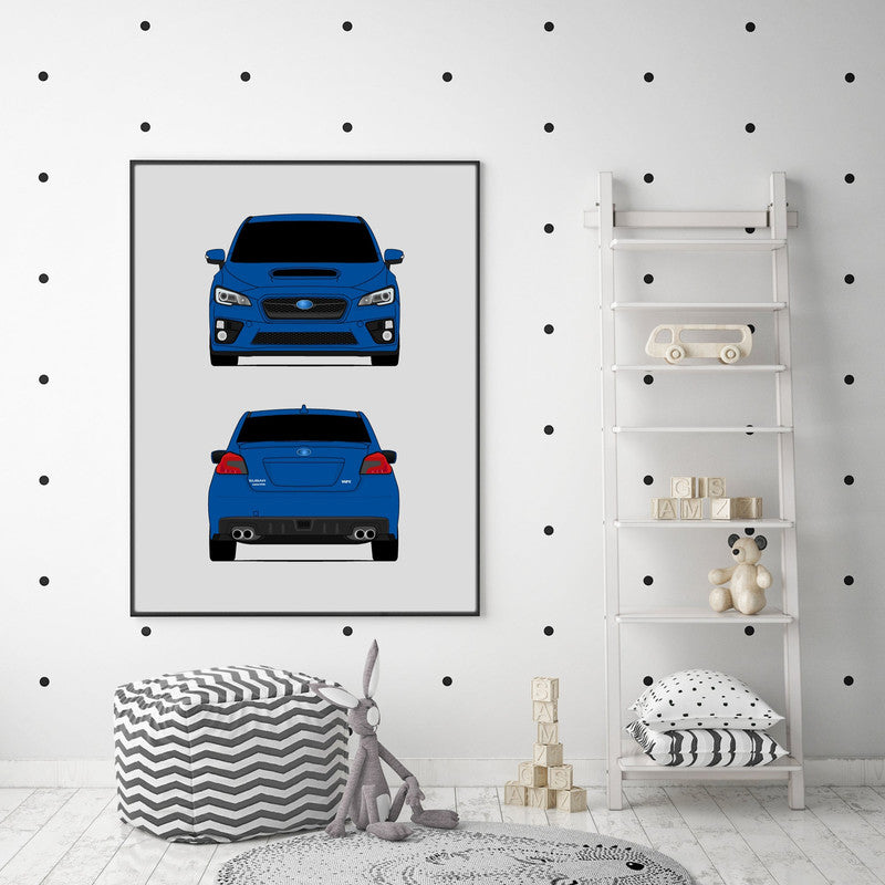 Subaru WRX G4 (2015-2017) (Front and Rear) 4th Generation Poster